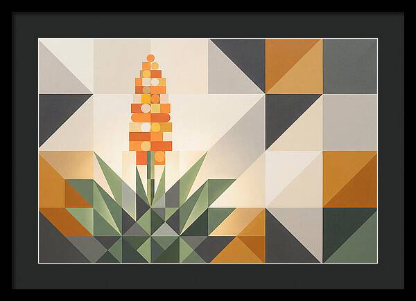 Aloe Plant In Geometric Harmony