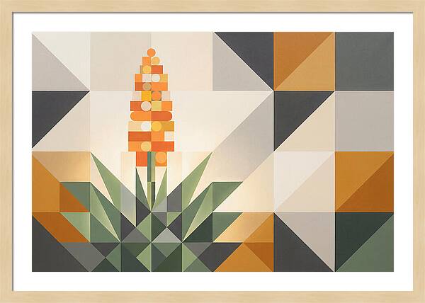 Aloe Plant In Geometric Harmony