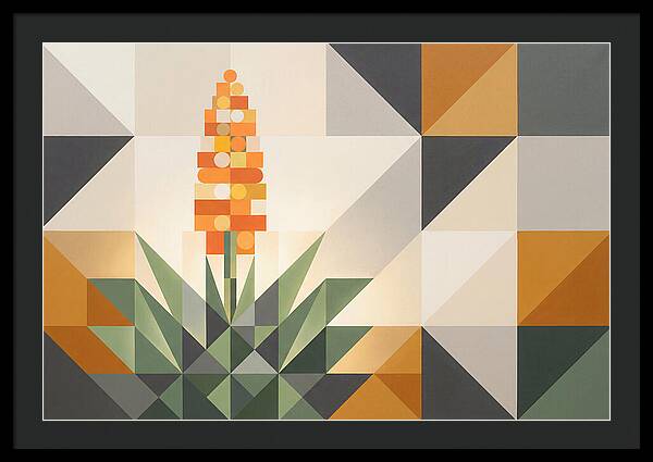 Aloe Plant In Geometric Harmony