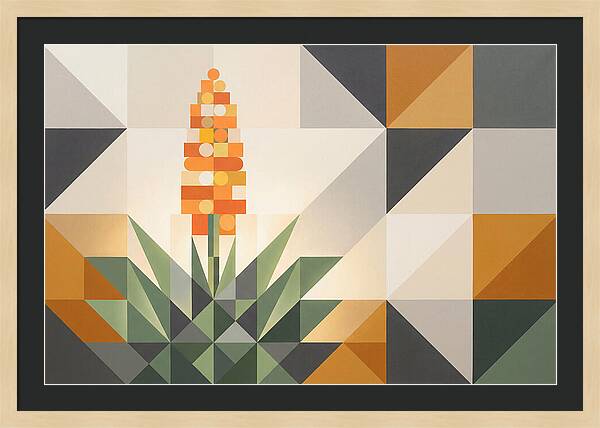 Aloe Plant In Geometric Harmony