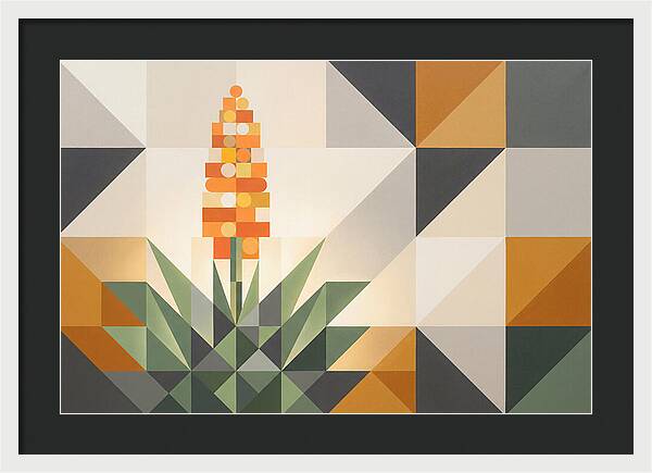 Aloe Plant In Geometric Harmony