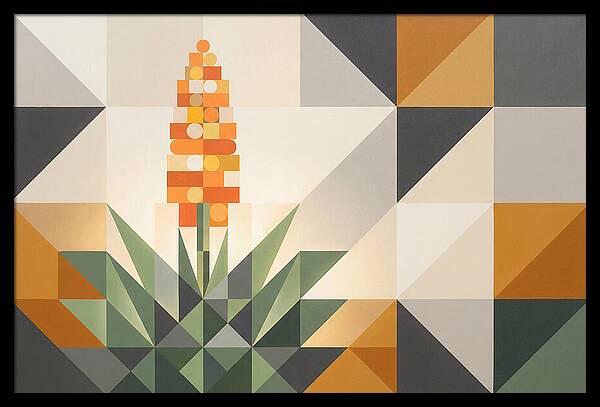 Aloe Plant In Geometric Harmony
