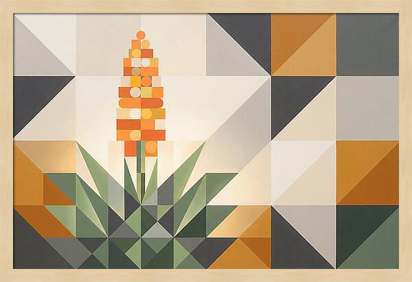 Aloe Plant In Geometric Harmony
