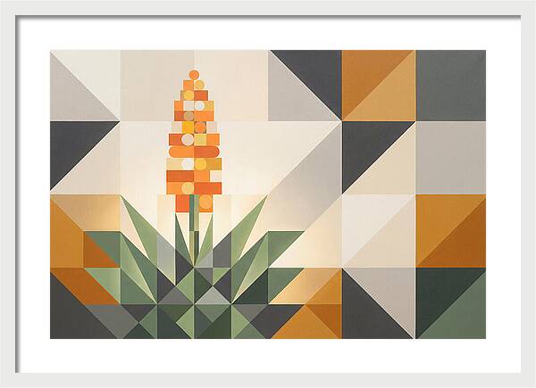 Aloe Plant In Geometric Harmony