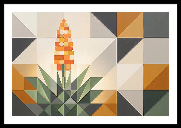 Aloe Plant In Geometric Harmony