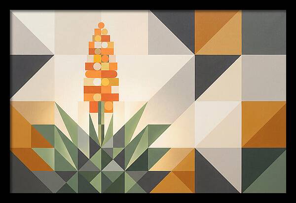 Aloe Plant In Geometric Harmony
