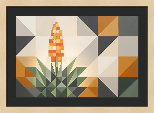 Aloe Plant In Geometric Harmony