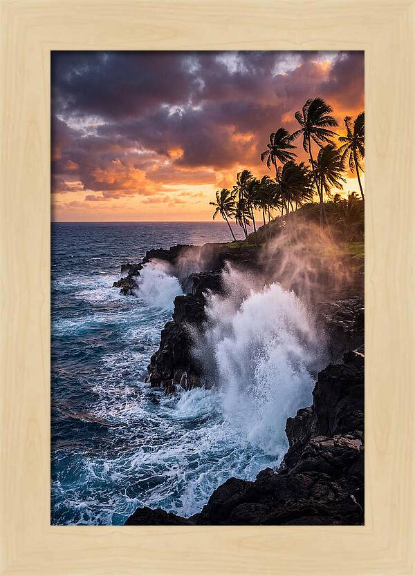Alofaaga Blowholes At Golden Hour
