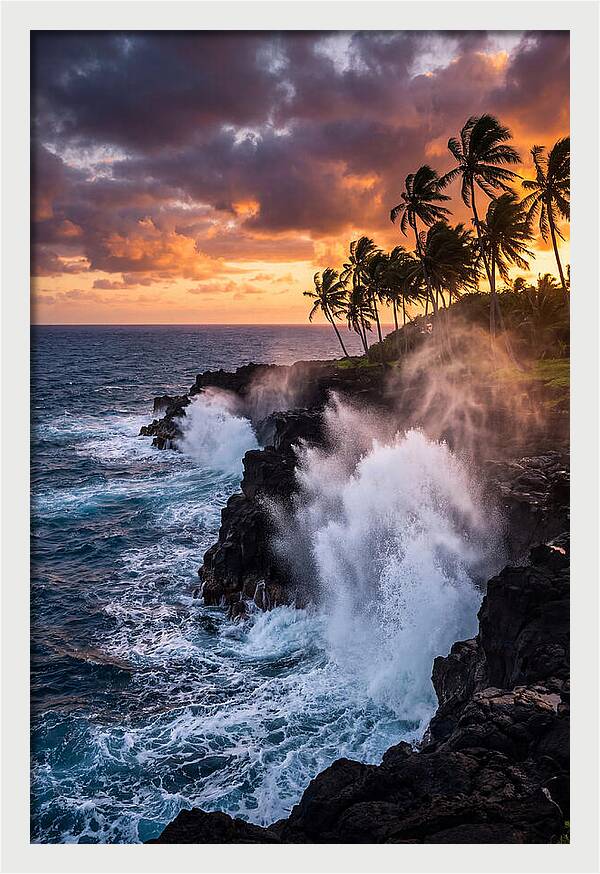 Alofaaga Blowholes At Golden Hour