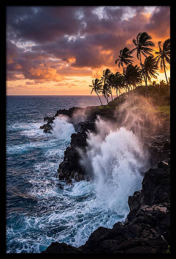Alofaaga Blowholes At Golden Hour