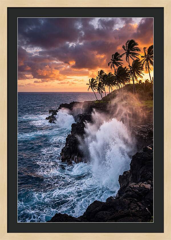 Alofaaga Blowholes At Golden Hour