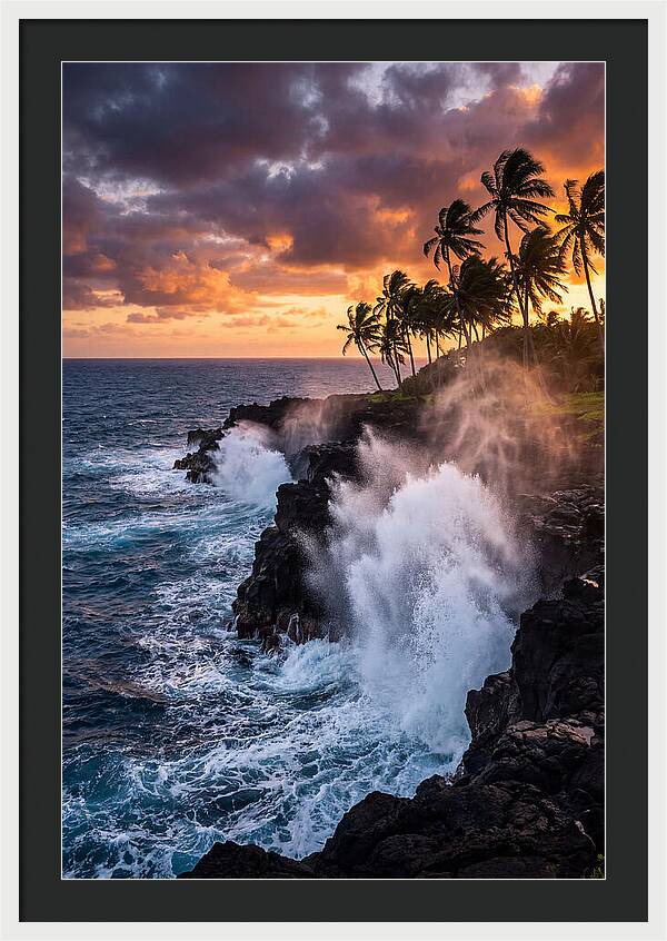Alofaaga Blowholes At Golden Hour
