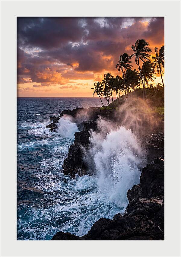 Alofaaga Blowholes At Golden Hour