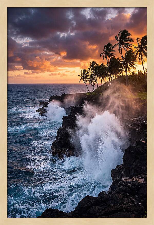 Alofaaga Blowholes At Golden Hour
