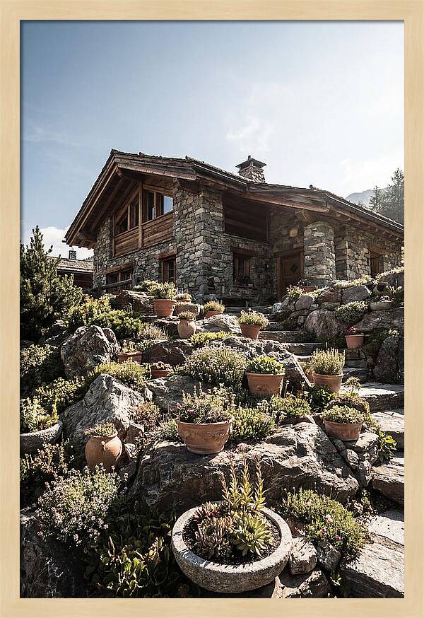 Alpine House With Potted Rock Garden