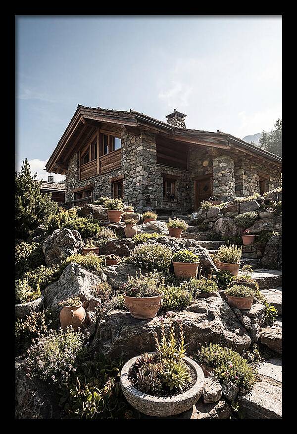 Alpine House With Potted Rock Garden