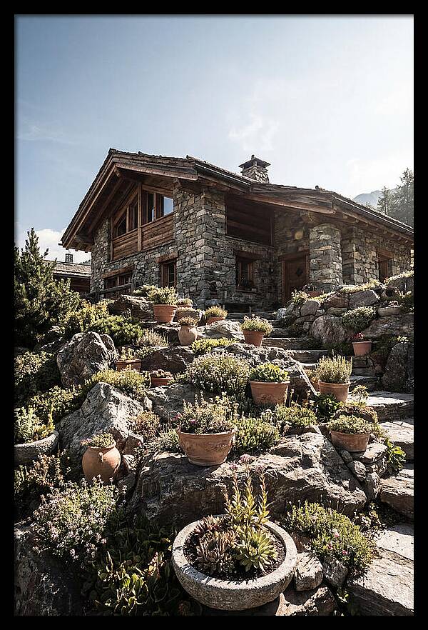 Alpine House With Potted Rock Garden