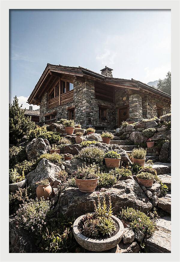 Alpine House With Potted Rock Garden