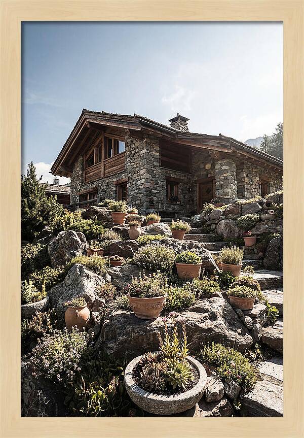 Alpine House With Potted Rock Garden