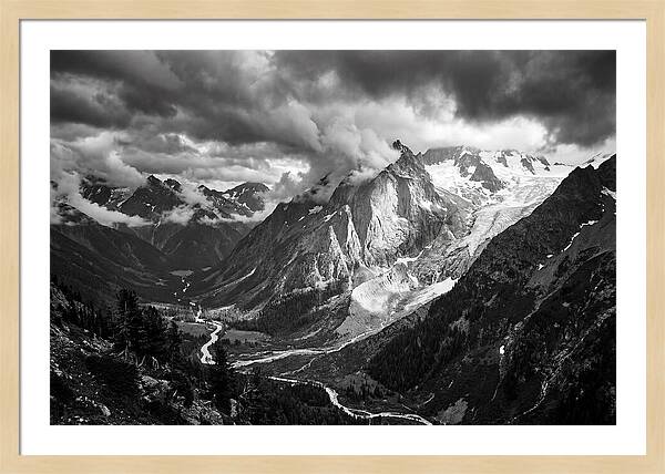 Alpine Majesty In Black And White
