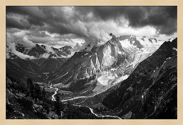 Alpine Majesty In Black And White