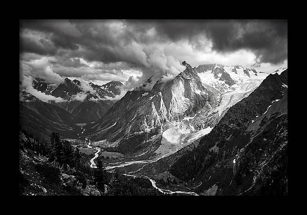 Alpine Majesty In Black And White