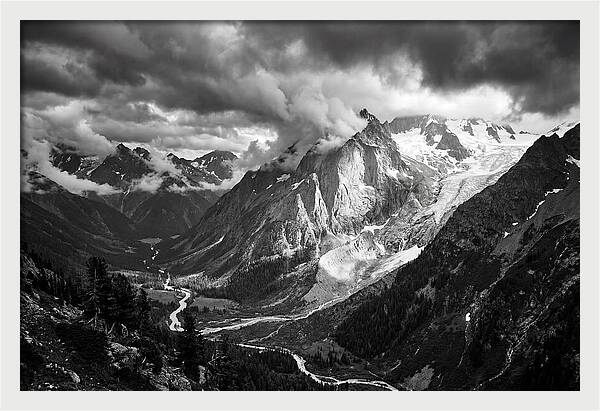 Alpine Majesty In Black And White
