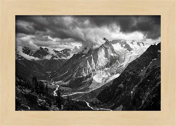 Alpine Majesty In Black And White