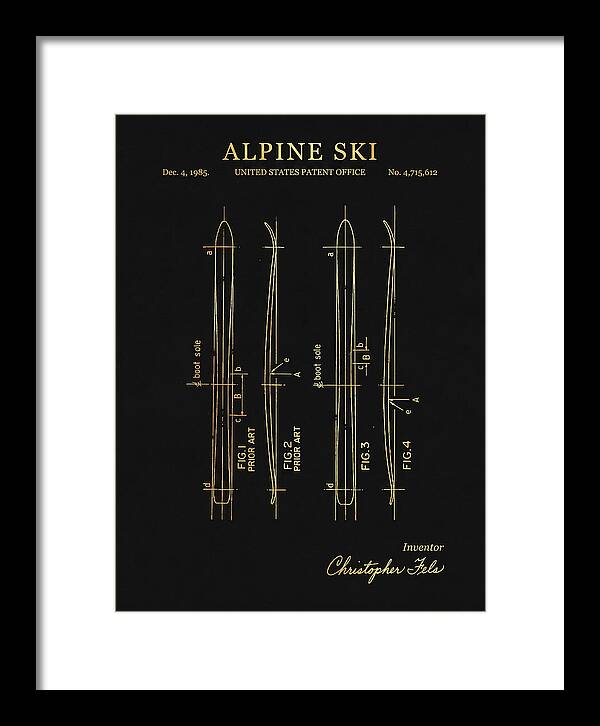 Alpine Ski Gold Patent Us4715612a
