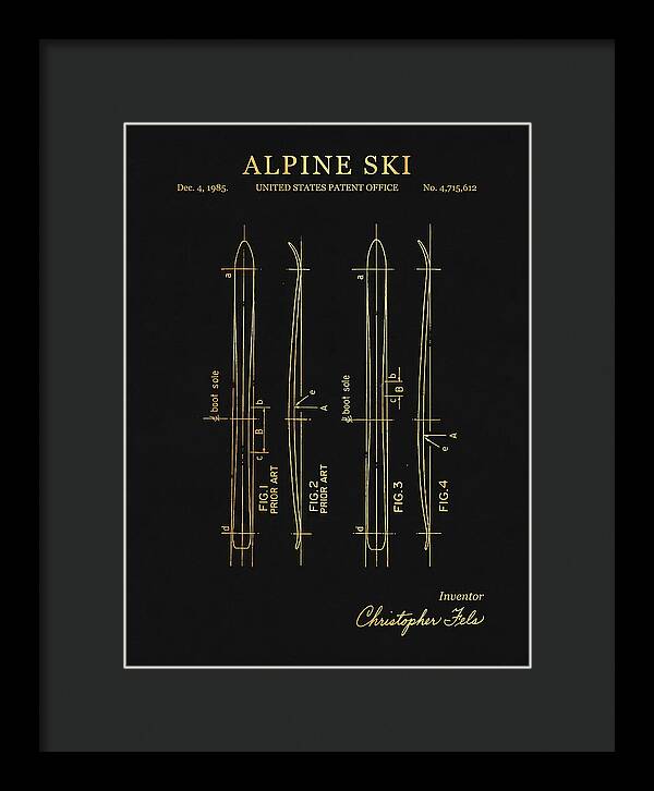 Alpine Ski Gold Patent Us4715612a