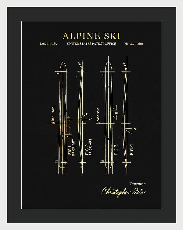 Alpine Ski Gold Patent Us4715612a