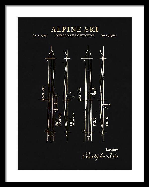 Alpine Ski Gold Patent Us4715612a
