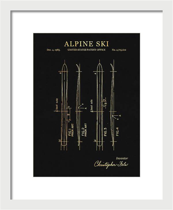 Alpine Ski Gold Patent Us4715612a