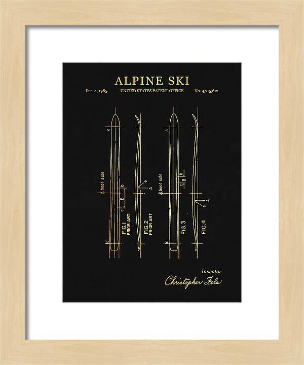 Alpine Ski Gold Patent Us4715612a