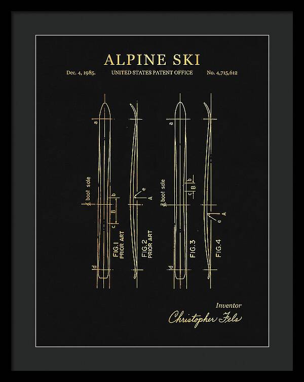 Alpine Ski Gold Patent Us4715612a