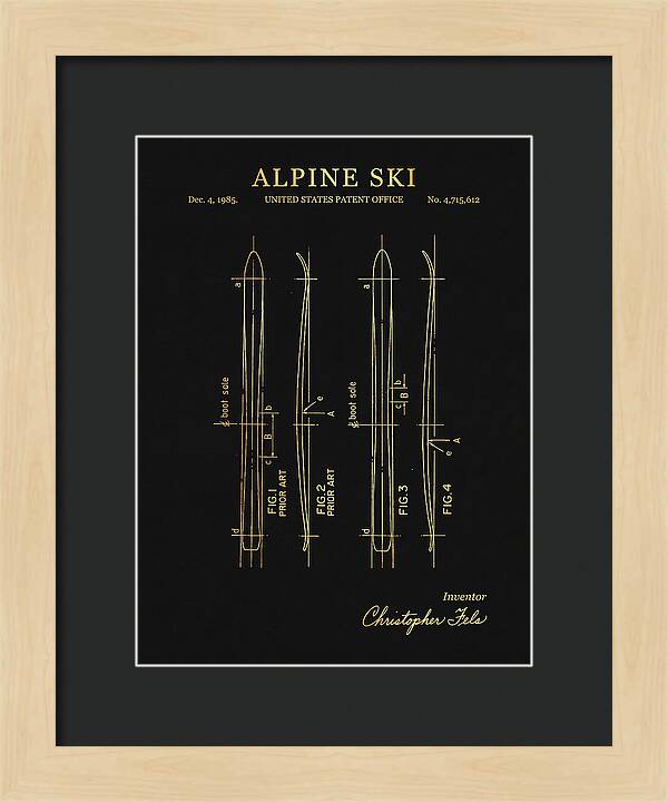 Alpine Ski Gold Patent Us4715612a