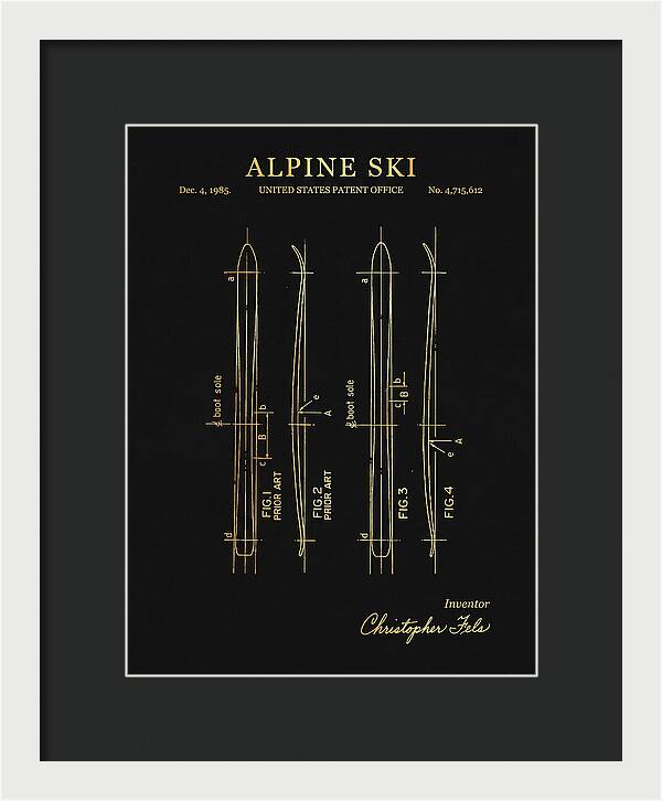 Alpine Ski Gold Patent Us4715612a