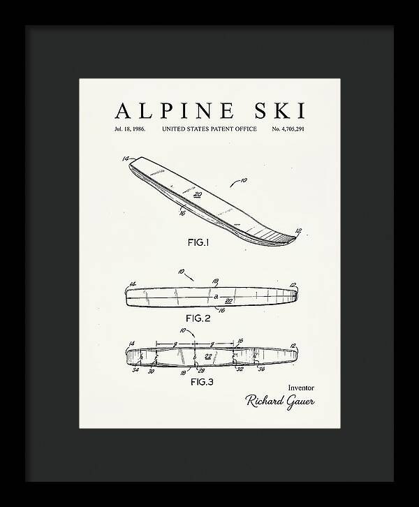 Alpine Ski Minimalist Patent Us4705291a