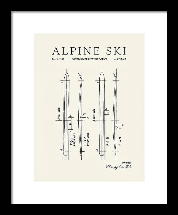 Alpine Ski Minimalist Patent Us4715612a