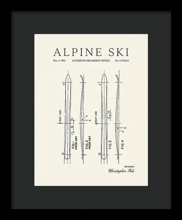 Alpine Ski Minimalist Patent Us4715612a