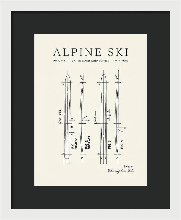 Alpine Ski Minimalist Patent Us4715612a