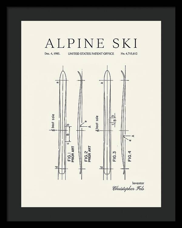 Alpine Ski Minimalist Patent Us4715612a