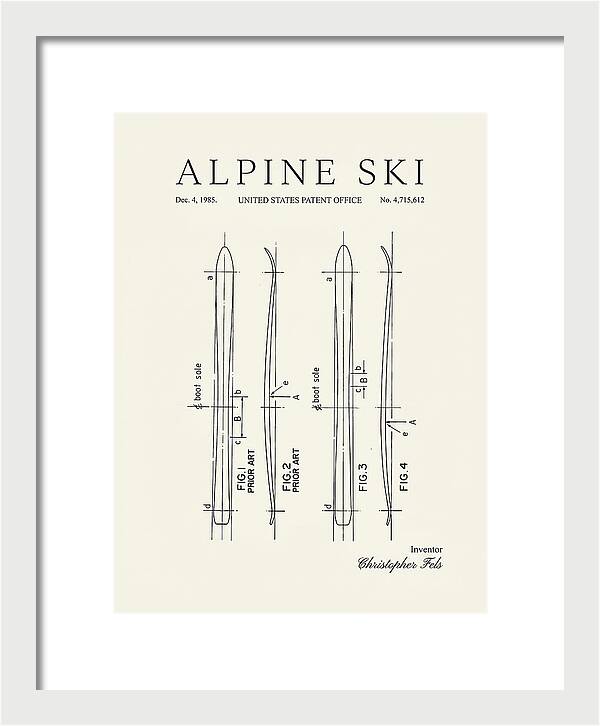 Alpine Ski Minimalist Patent Us4715612a