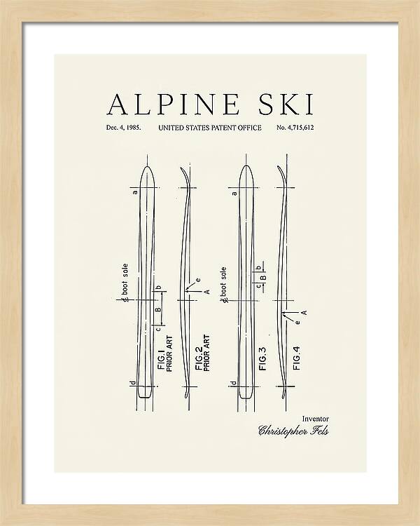 Alpine Ski Minimalist Patent Us4715612a