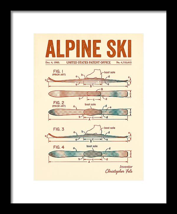 Alpine Ski Retro Patent Us4715612a