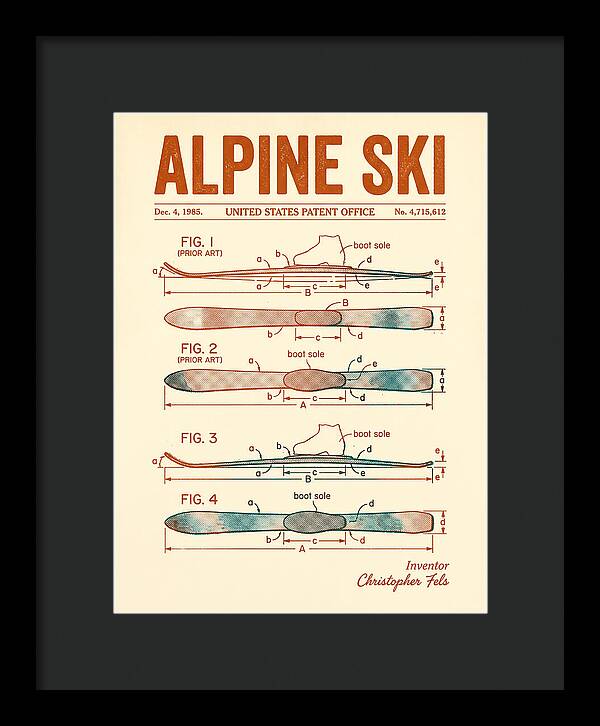 Alpine Ski Retro Patent Us4715612a