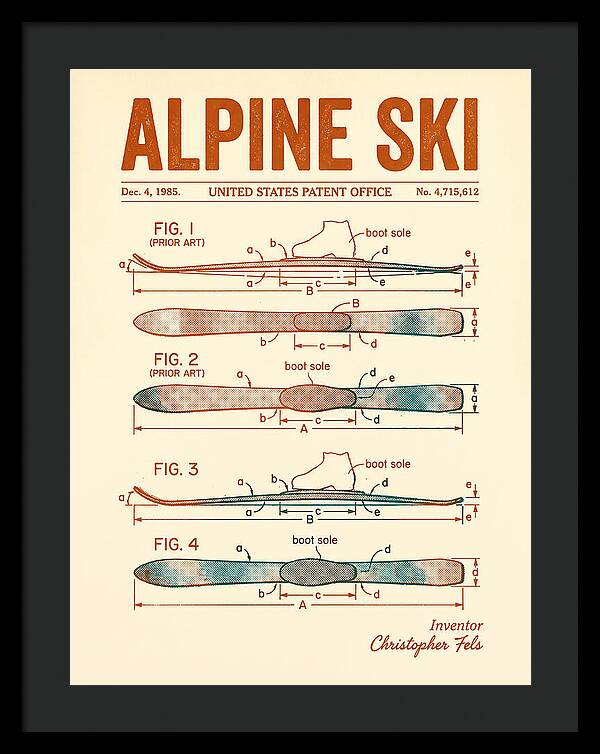 Alpine Ski Retro Patent Us4715612a