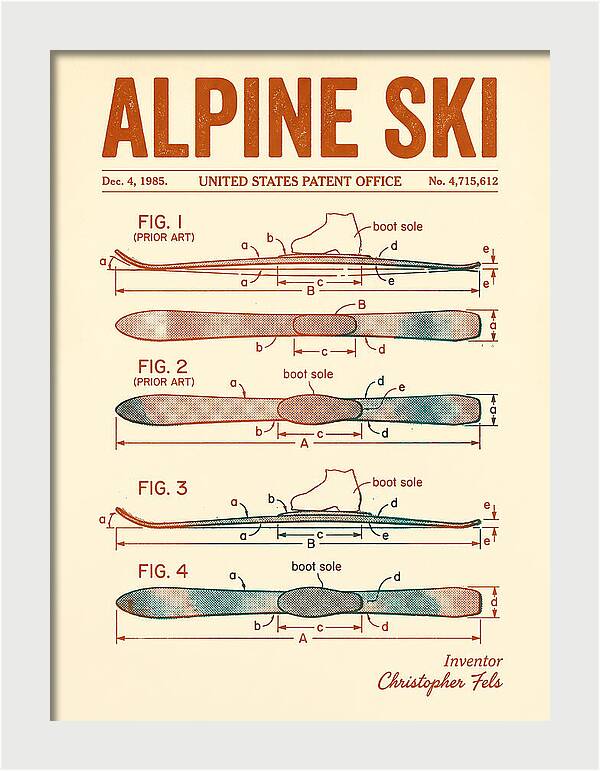 Alpine Ski Retro Patent Us4715612a