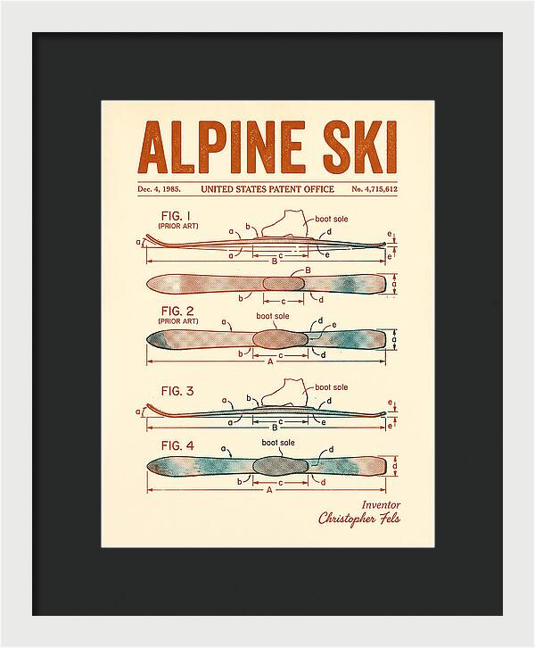 Alpine Ski Retro Patent Us4715612a