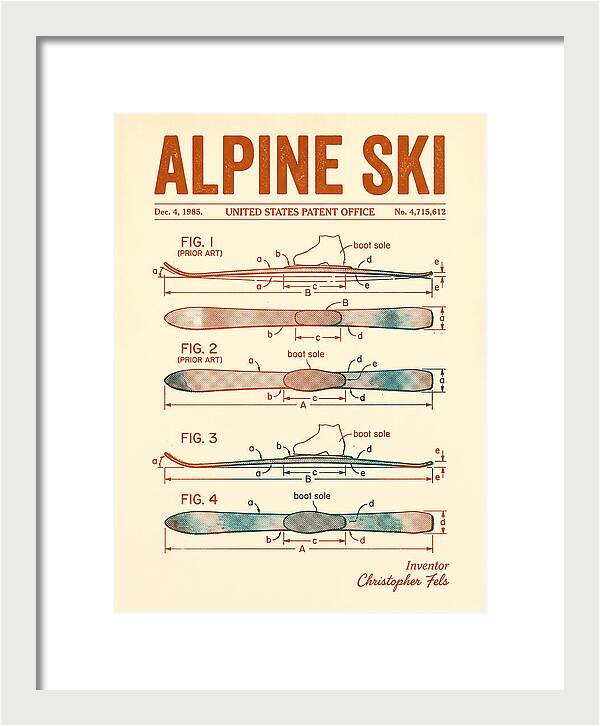 Alpine Ski Retro Patent Us4715612a